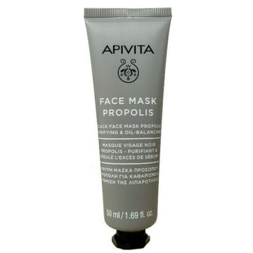 Apivita Face Mask Propolis Μαύρη Μάσκα Προσώπου Με Πρόπολη Για Καθαρισμό Και Ρύθμιση Της Λιπαρότητας 50ml